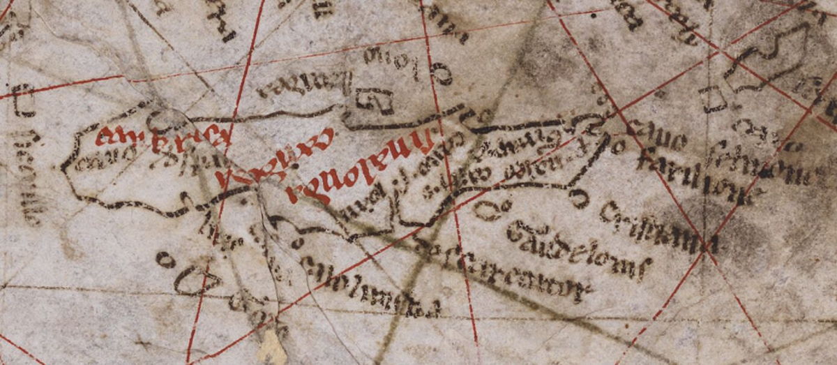 1270 Carte marine de l'océan Atlantique Est, de la mer Méditerranée et d'une partie de la mer Noire, connue sous le nom de Carte Pisane.jpg